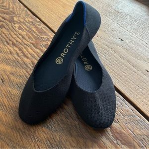 ROTHYS The Square Flats Black Size 8 8.5
